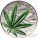 BENIN CANNABIS SATIVA LEAF Concave shape Silver coin 1000 Francs High 2016 Relief Proof 1 oz